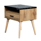 Marcello 1 Drawer Bedside Table - Wotan Oak