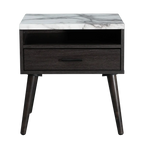 Marcello 1 Drawer Bedside Table - Espresso
