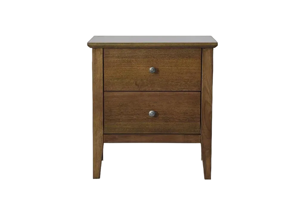 Marina 2 Drawer Bedside Table - Smoke