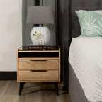 Thelma 2 Drawer Bedside Table - Riviera Oak