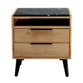 Thelma 2 Drawer Bedside Table - Riviera Oak
