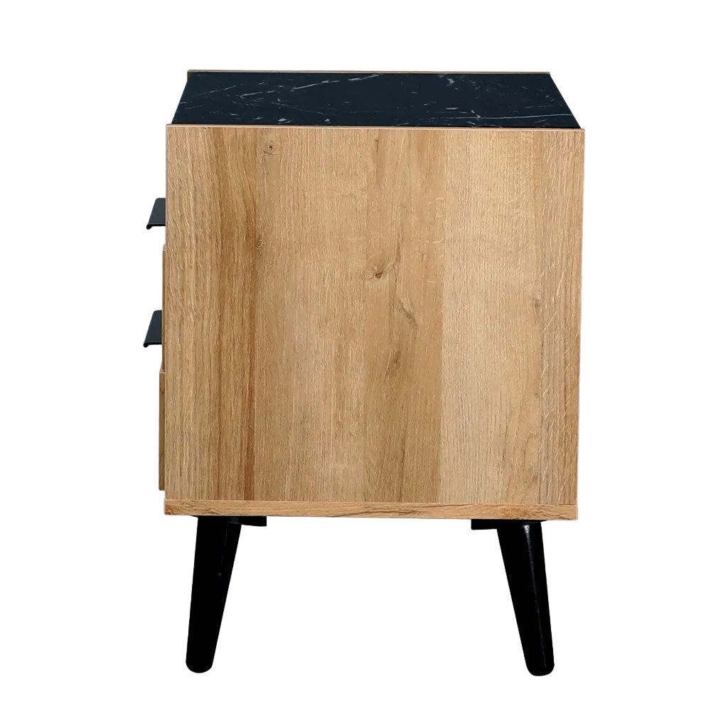 Thelma 2 Drawer Bedside Table - Riviera Oak