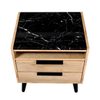 Thelma 2 Drawer Bedside Table - Riviera Oak