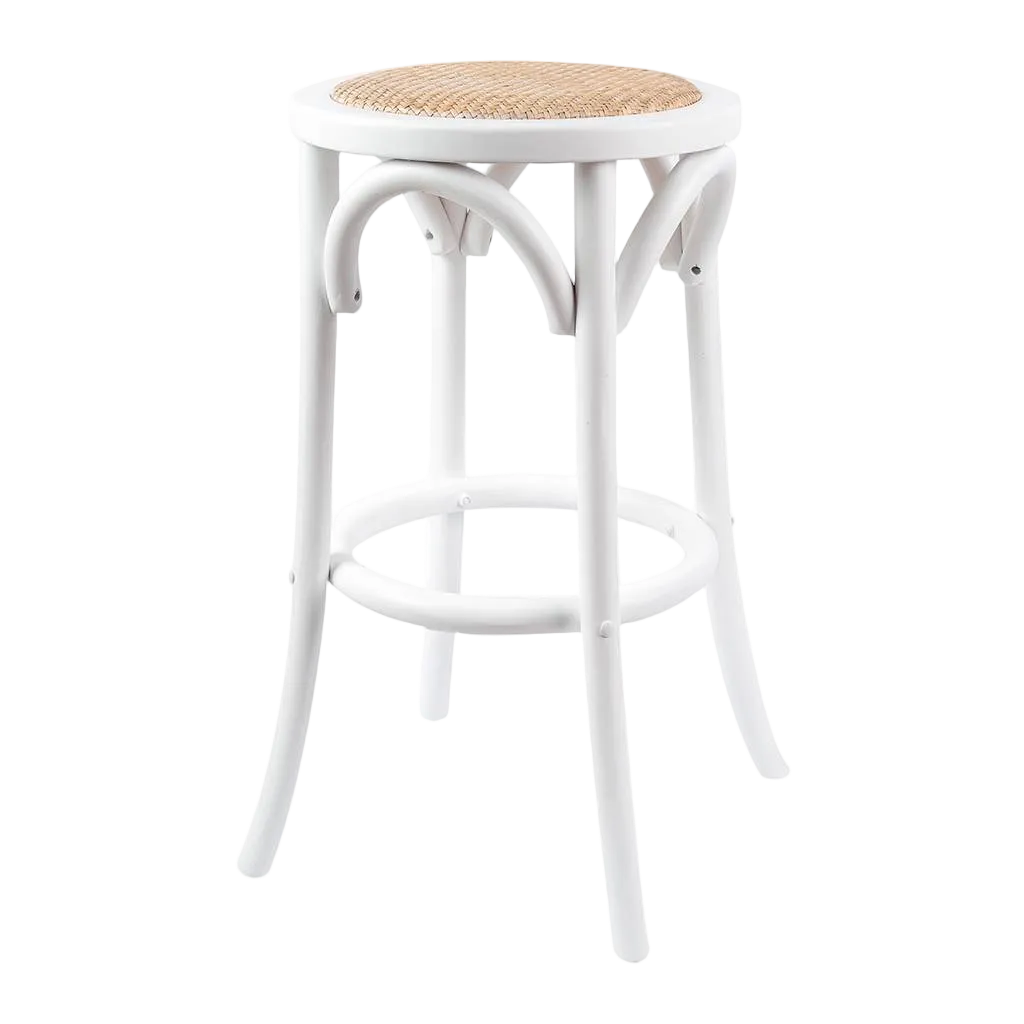 Cafe Kitchen Stool - White