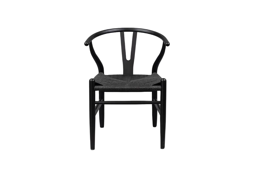 Ella Wishbone Dining Chair - Black