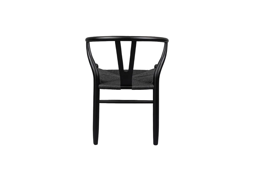 Ella Wishbone Dining Chair - Black