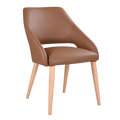Rico Leather Dining Chair - Cognac