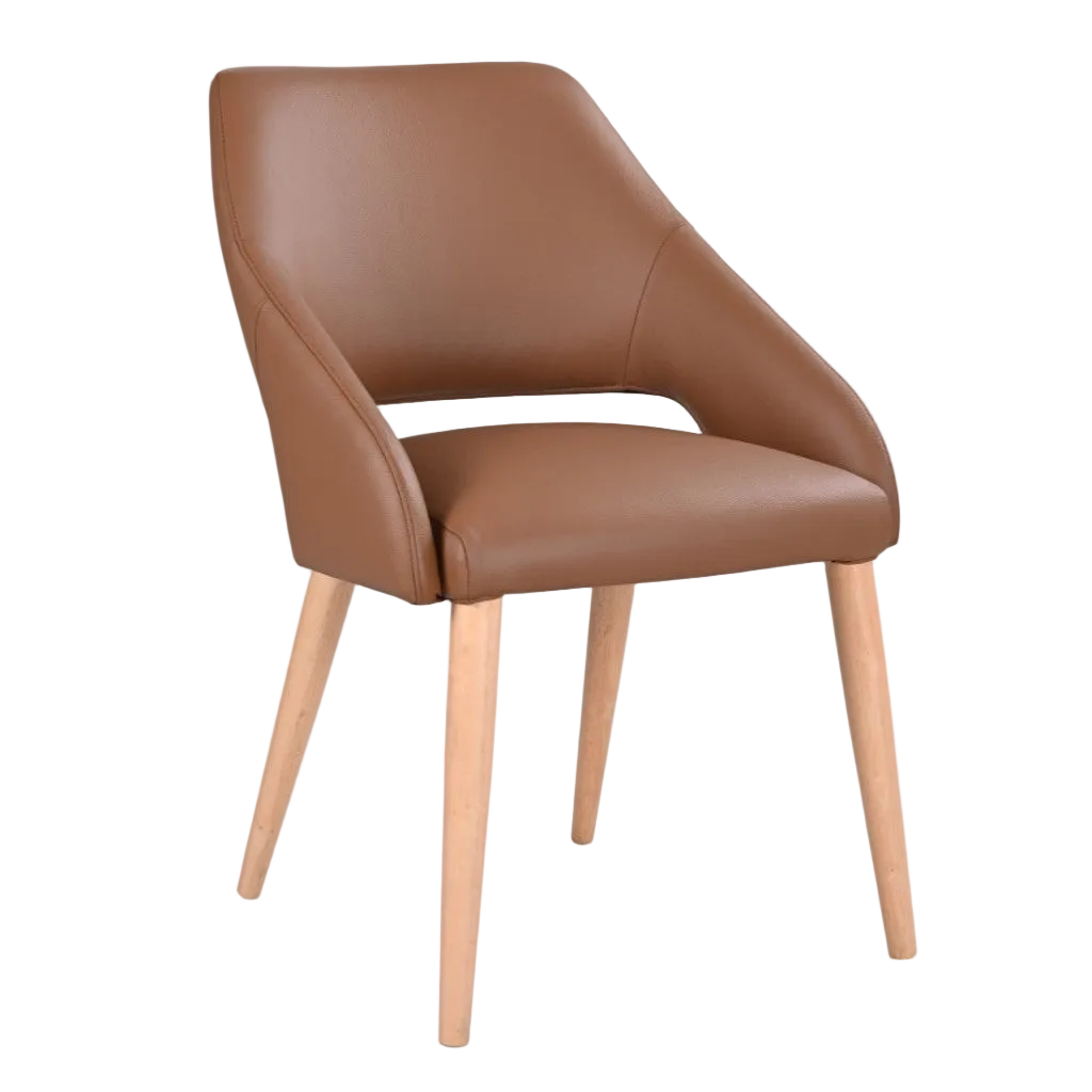 Rico Leather Dining Chair - Cognac
