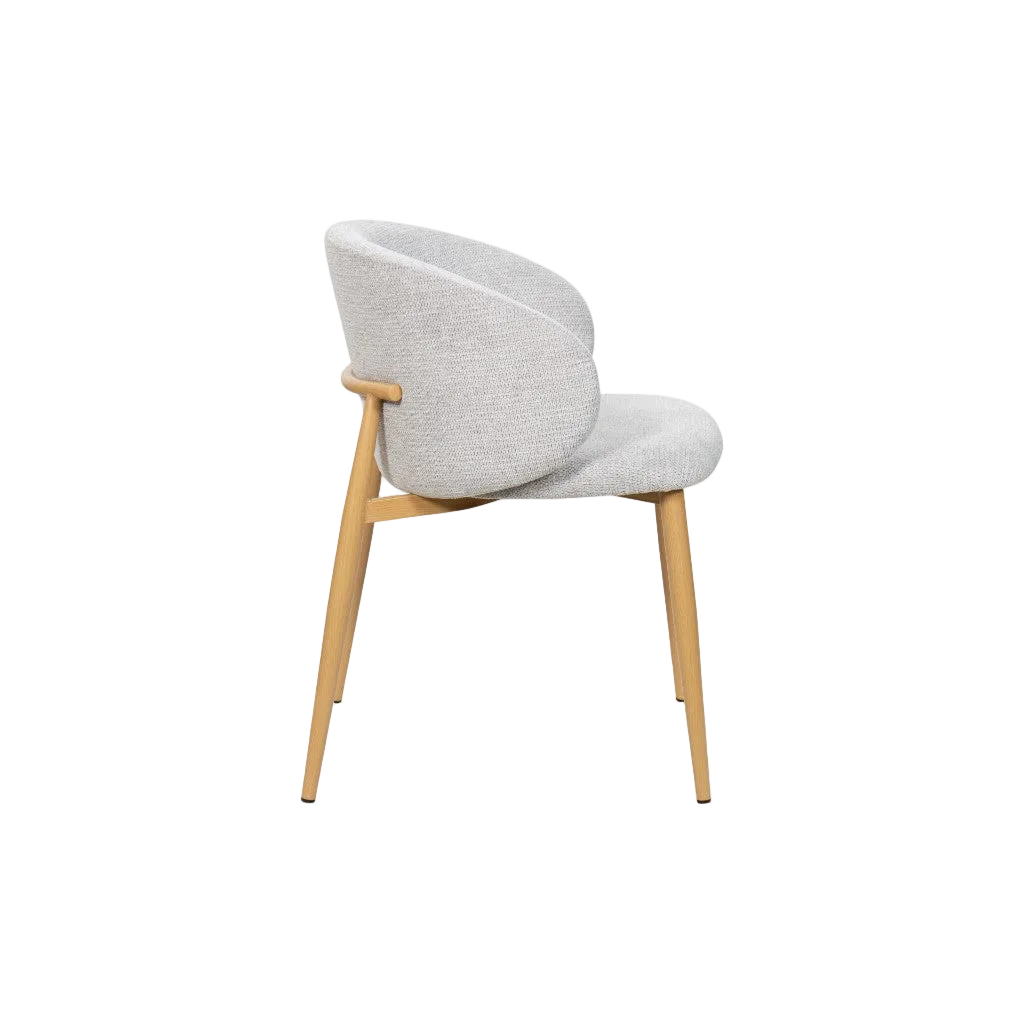 Saturn Fabric Dining Chair - Taupe Oak
