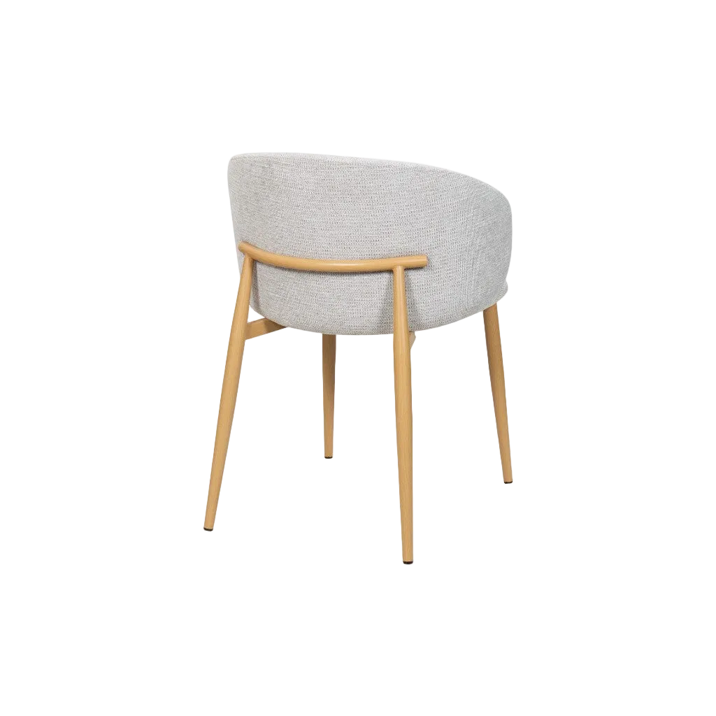Saturn Fabric Dining Chair - Taupe Oak
