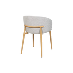 Saturn Fabric Dining Chair - Taupe Oak
