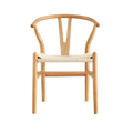 Arc Wishbone Dining Chair - Natural