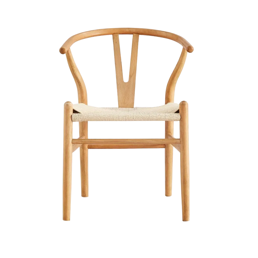 Arc Wishbone Dining Chair - Natural