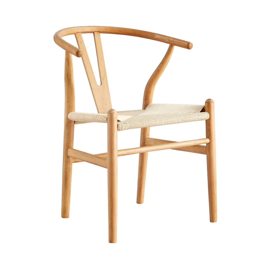 Arc Wishbone Dining Chair - Natural