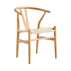 Arc Wishbone Dining Chair - Natural