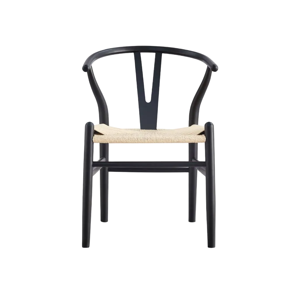 Arc Wishbone Dining Chair - Black Natural