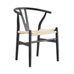 Arc Wishbone Dining Chair - Black Natural