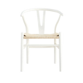 Arc Wishbone Dining Chair - White Natural