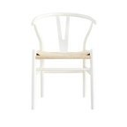 Arc Wishbone Dining Chair - White Natural