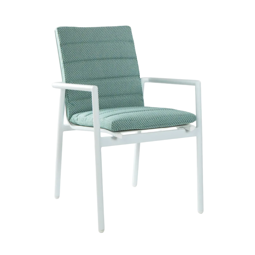Astra Outdoor Dining Chair - White Sea Mist Green
