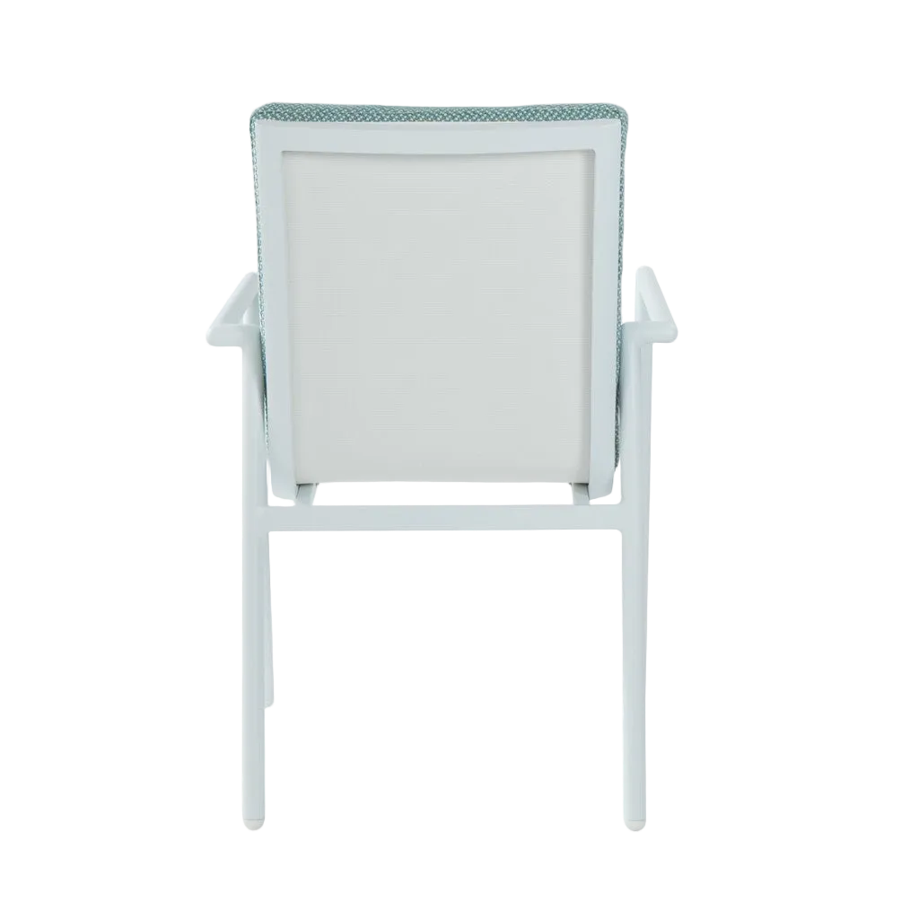 Astra Outdoor Dining Chair - White Sea Mist Green