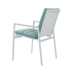 Astra Outdoor Dining Chair - White Sea Mist Green