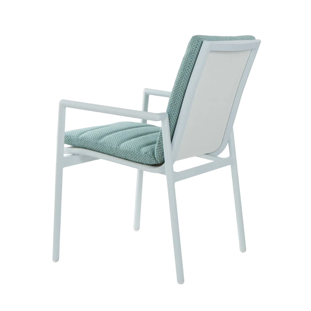 Astra Outdoor Dining Chair - White Sea Mist Green