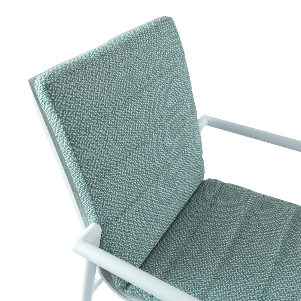 Astra Outdoor Dining Chair - White Sea Mist Green