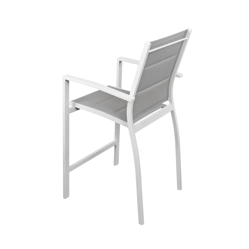 Taurus Outdoor Bar Stool - White Grey