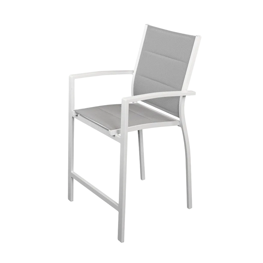 Taurus Outdoor Bar Stool - White Grey
