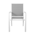 Taurus Outdoor Dining Chair - White Grey