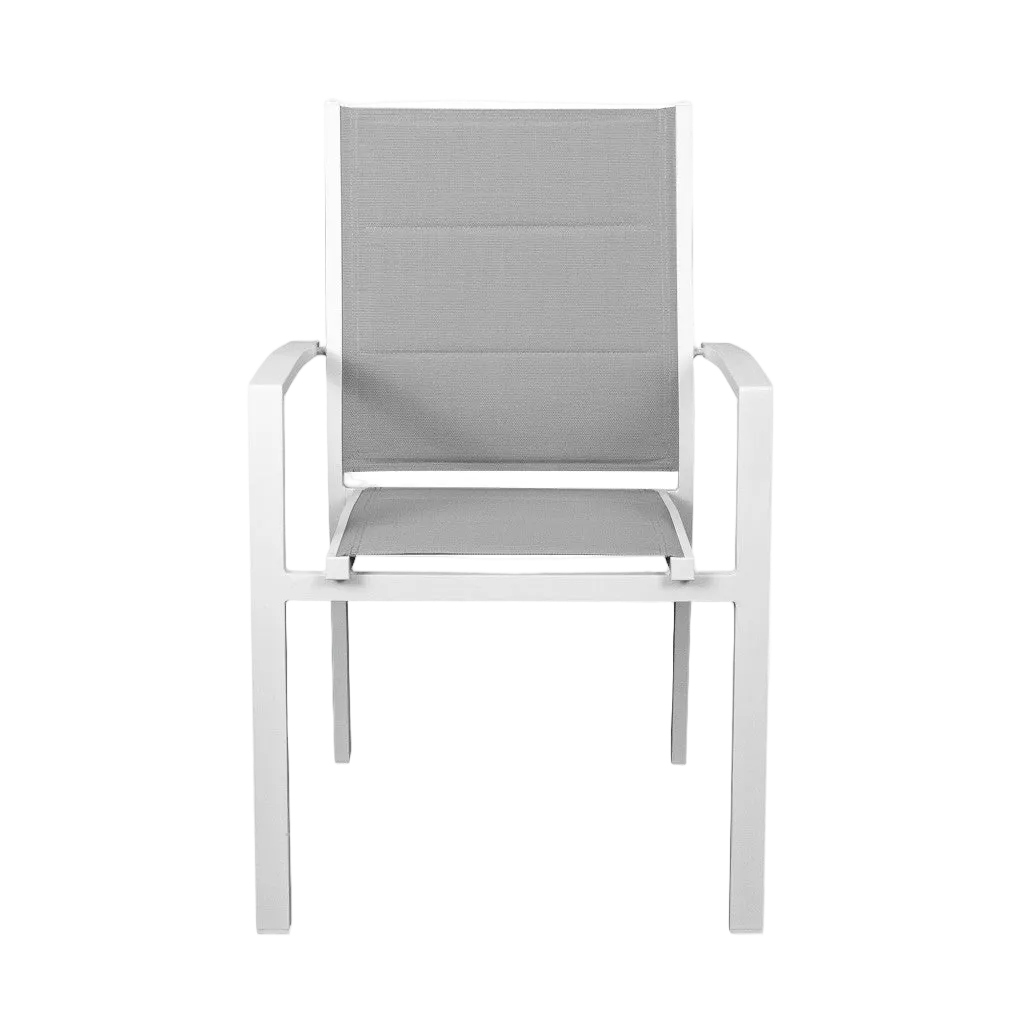 Taurus Outdoor Dining Chair - White Grey