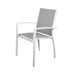 Taurus Outdoor Dining Chair - White Grey