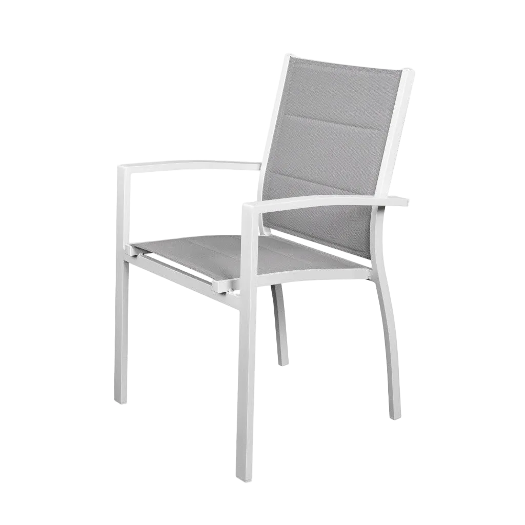 Taurus Outdoor Dining Chair - White Grey
