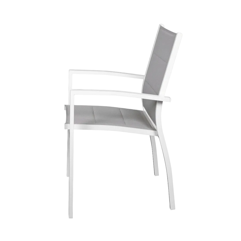 Taurus Outdoor Dining Chair - White Grey