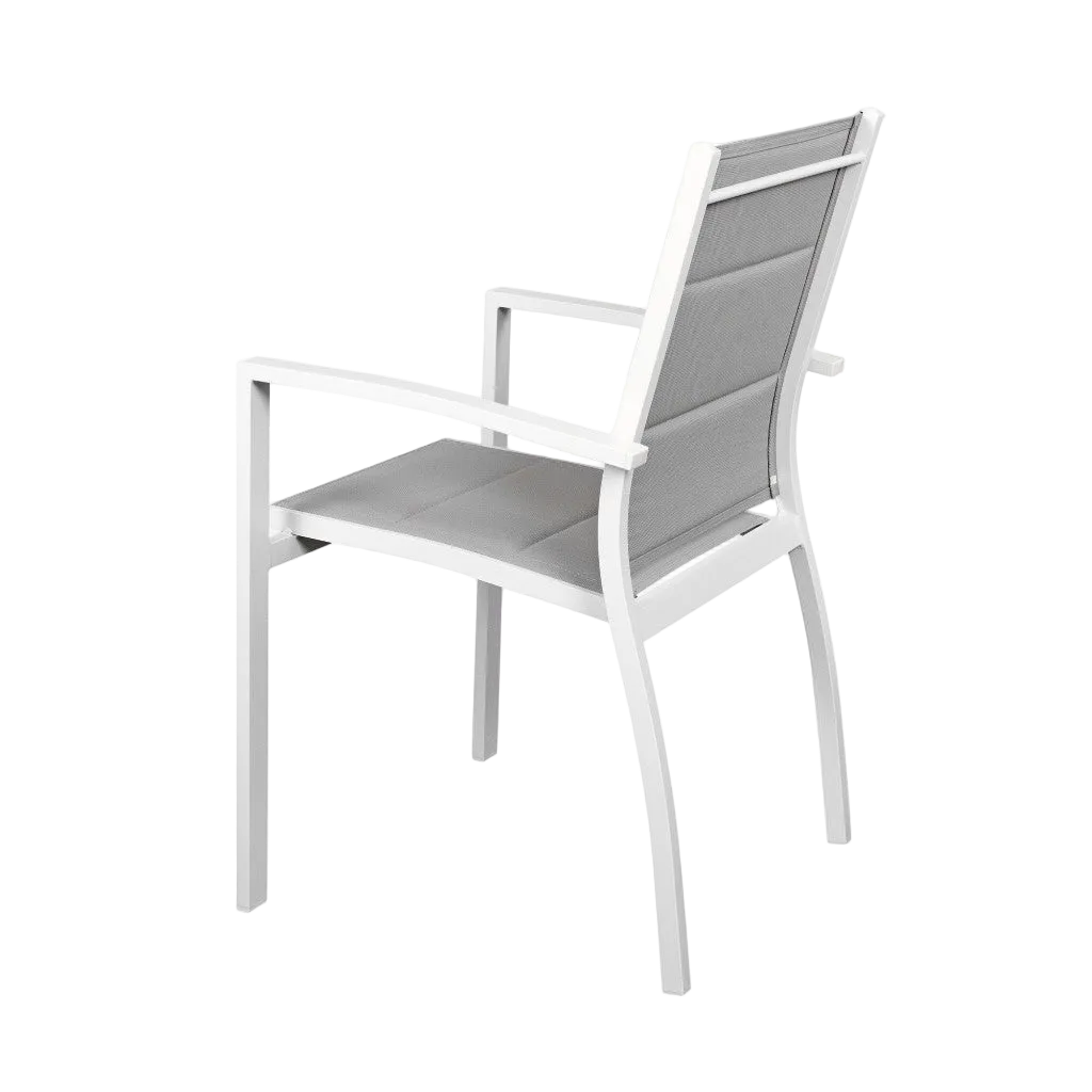 Taurus Outdoor Dining Chair - White Grey