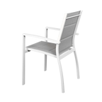 Taurus Outdoor Dining Chair - White Grey