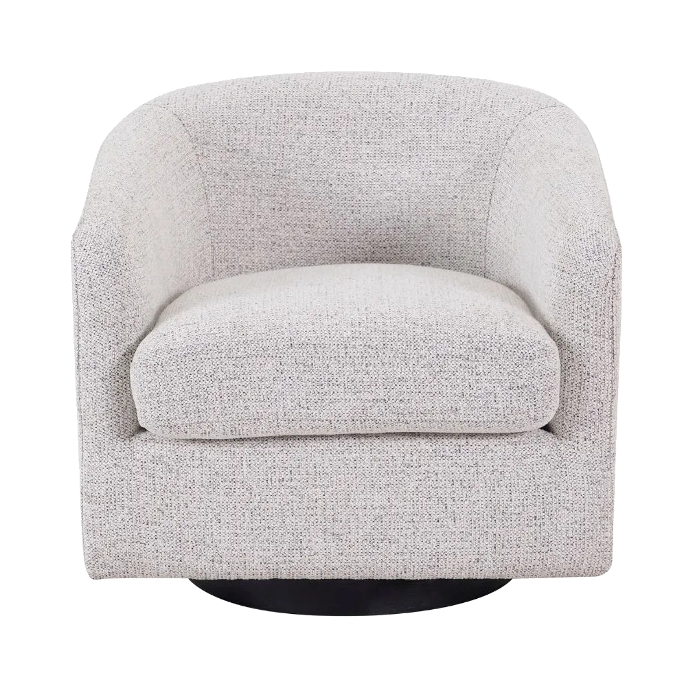 Bellevue Swivel Arm Chair - Salt & Pepper