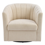 Cadman Swivel Arm Chair - Fawn Chenille