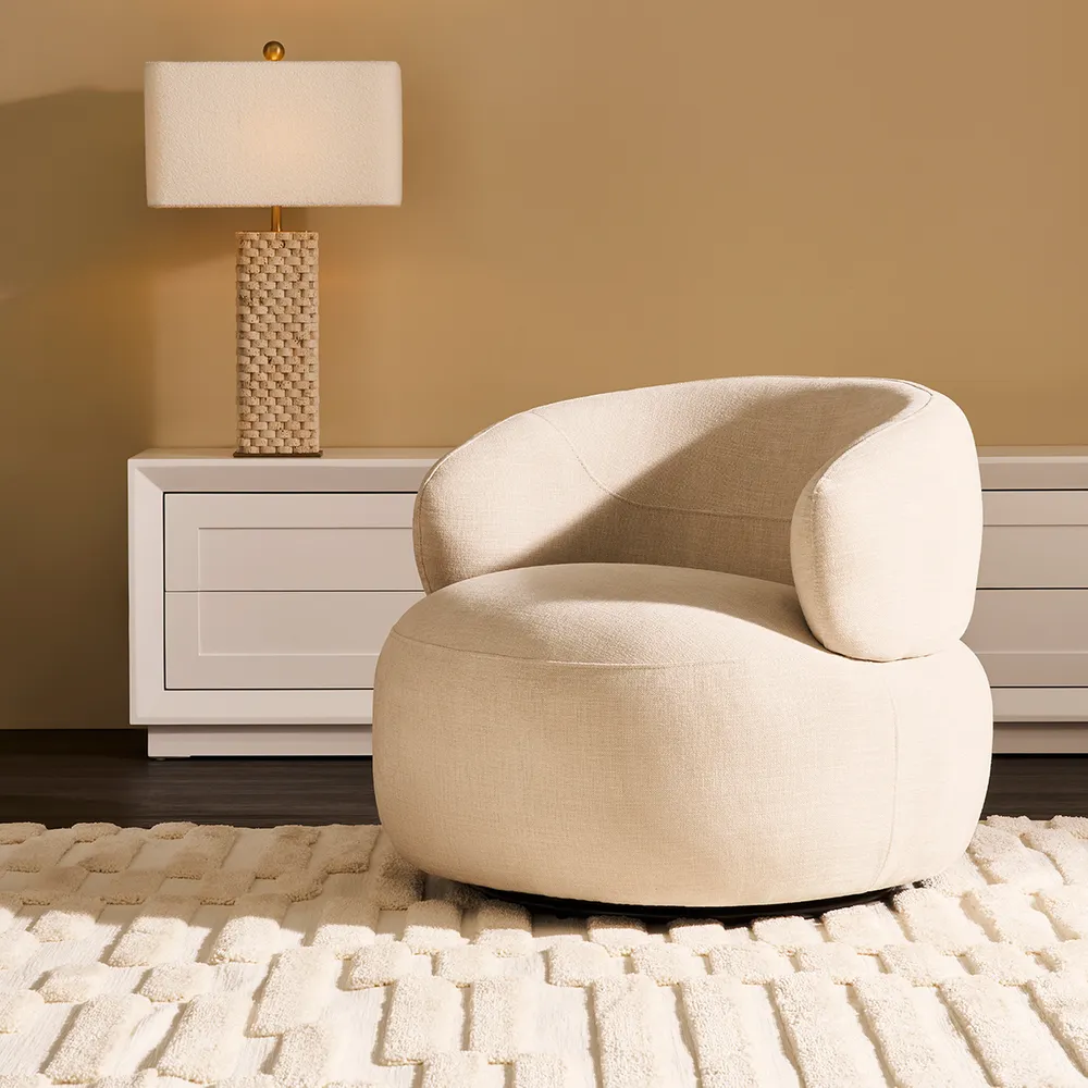 Greenwich Swivel Occasional Chair - Natural Chenille